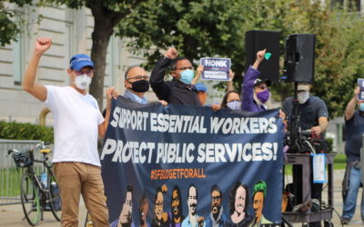 San Francisco City Workers Protest COVID Budget Cuts at City Hall