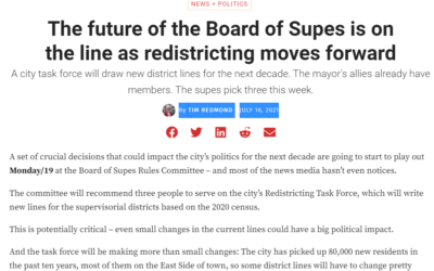 48 Hills: The future of the Board of Supes is on the line as redistricting moves forward